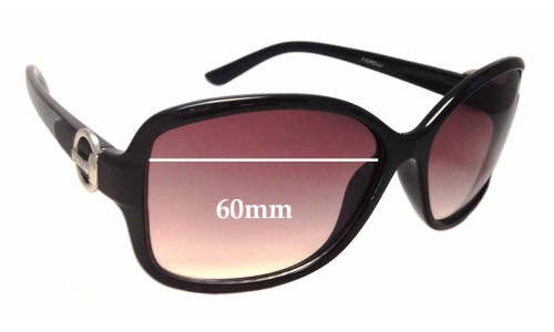 Sunglass Fix Replacement Lenses for Fiorelli Sabrina - 60mm Wide 