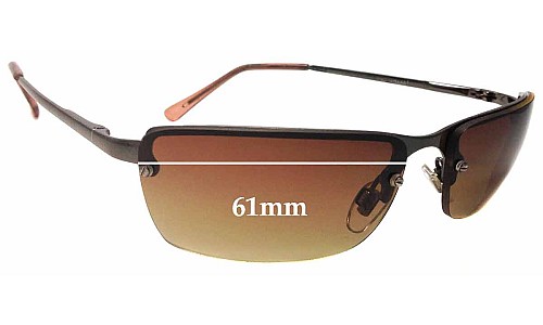 Sunglass Fix Replacement Lenses for Fiorelli Unknown Model - 61mm Wide 
