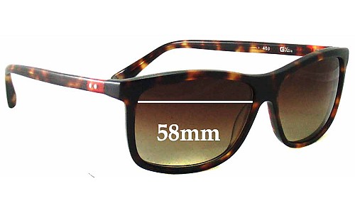 Sunglass Fix Lentes de Repuesto para Gigi  Barcelona Mod 403 - 58mm Wide 