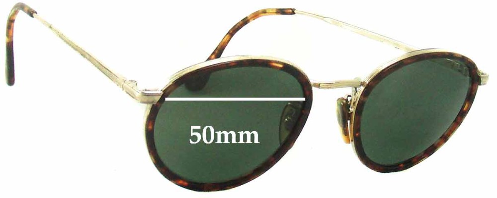 Giorgio Armani GA 101 713 Replacement Sunglass Lenses - 50mm wide