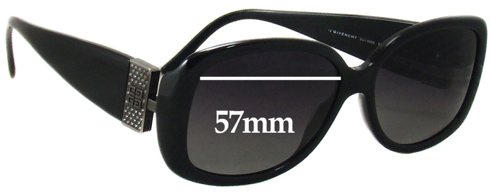 Givenchy SGV690S Replacement Sunglass Lenses - 57mm wide