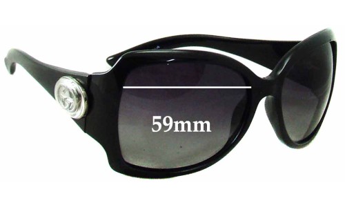 Sunglass Fix Verres de Remplacement pour Gucci GG2938/N/S - 59mm Wide Sunglass Fix Verres de Remplacement pour Gucci GG2938/N/S - 59mm Wide