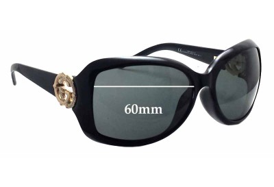 Gucci GG3068/F/S Replacement Sunglass Lenses - 60mm wide 