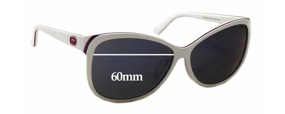 Sunglass Fix Replacement Lenses for Gucci GG3175/F/S - 60mm Wide