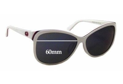 Gucci GG 3175/F/S Replacement Sunglass Lenses - 60mm wide x 50mm tall 