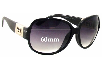 Gucci GG3176/K/S Replacement Lenses 60mm wide 