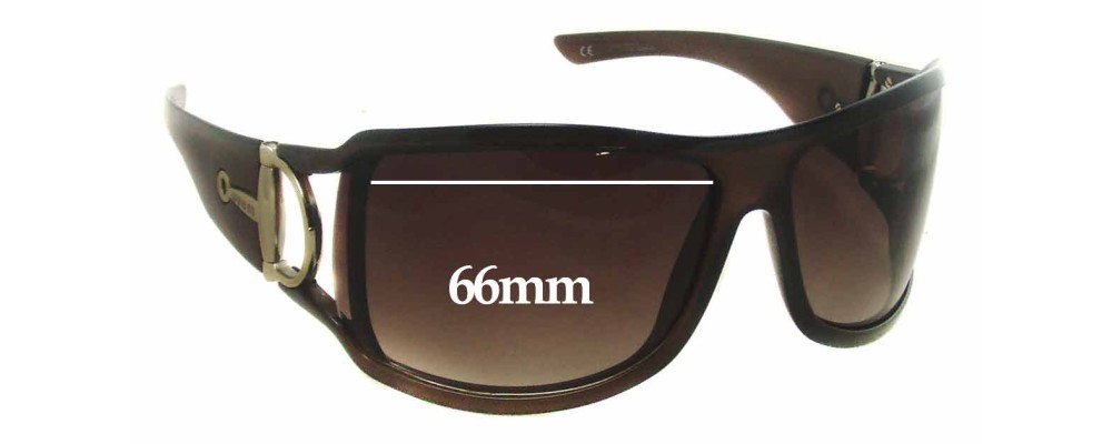 Gucci GTH5U Replacement Sunglass Lenses - 66mm wide