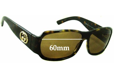 Gucci GG2935/S Replacement Sunglass Lenses - 60mm Wide 