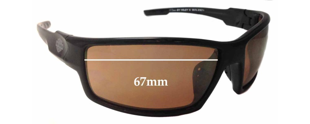 Sunglass Fix Replacement Lenses for Harley Davidson H-D Wolf - 67mm Wide