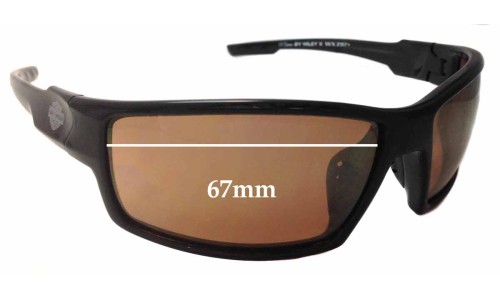 Sunglass Fix Replacement Lenses for Harley Davidson H-D Wolf - 67mm Wide 