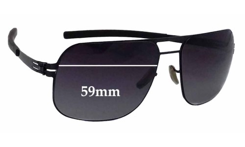 Sunglass Fix Replacement Lenses for IC! Berlin Alex - 59mm Wide 