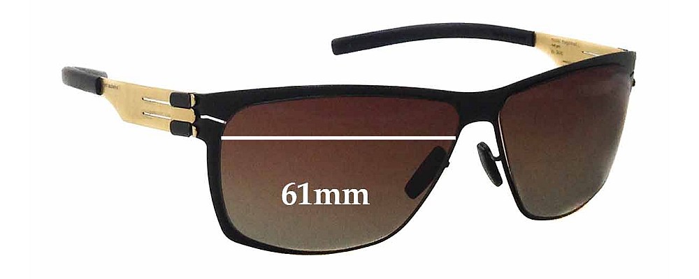 IC! Berlin Magomed J Replacement Sunglass Lenses - 61mm wide