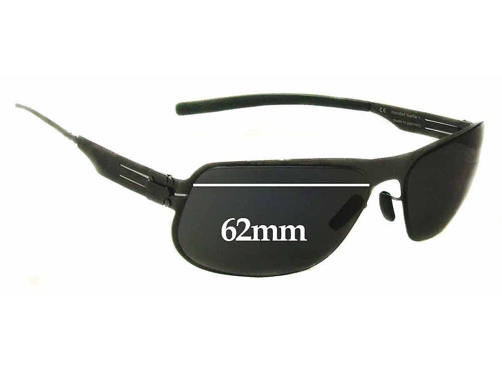 Sunglass Fix Replacement Lenses for IC! Berlin Kalle R. - 62mm Wide Sunglass Fix Replacement Lenses for IC! Berlin Kalle R. - 62mm Wide