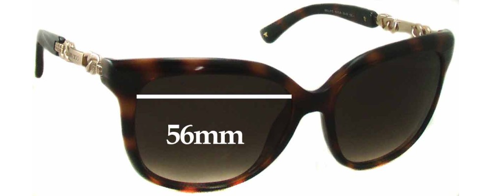 Jimmy Choo Bella S Replacement Sunglass Lenses - 56mm wide