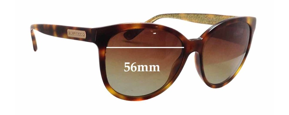 Jimmy Choo Lucia/S Replacement Sunglass Lenses - 56mm wide