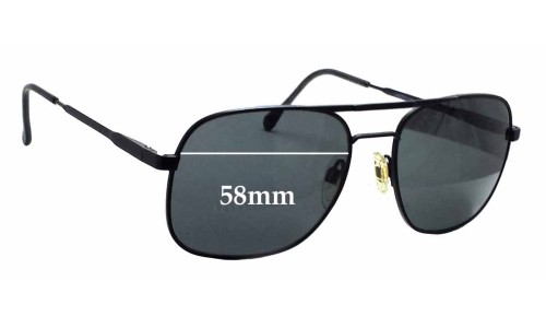 Sunglass Fix Replacement Lenses for Luxottica Carlos All Black - 58mm Wide 