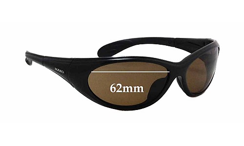 Sunglass Fix Replacement Lenses for Mako Unknown Model - 62mm Wide 