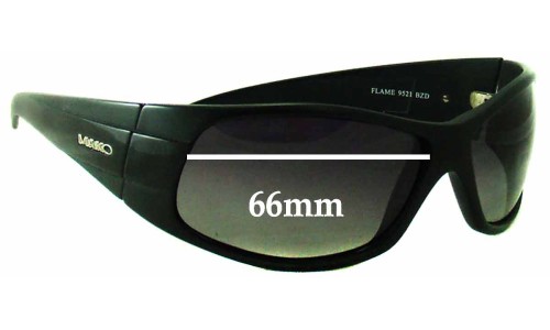 Sunglass Fix Replacement Lenses for Mako Flame 9521 - 66mm Wide 