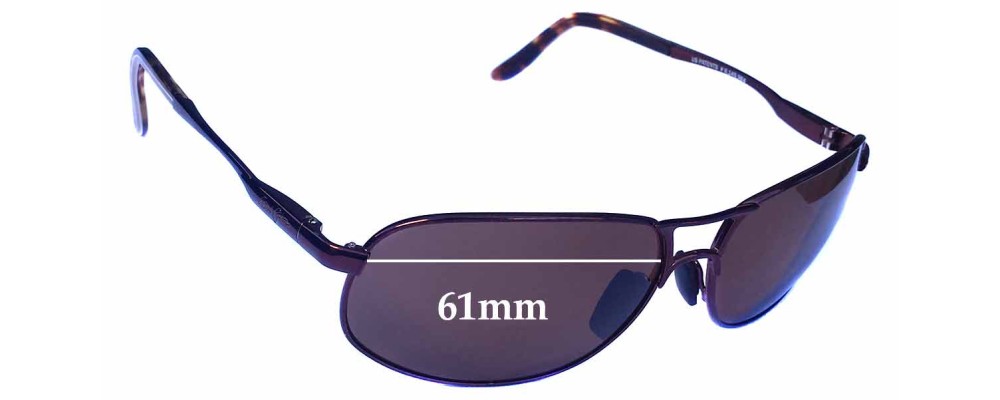 Sunglass Fix Replacement Lenses for Maui Jim MJ205 Bayfront - 61mm Wide