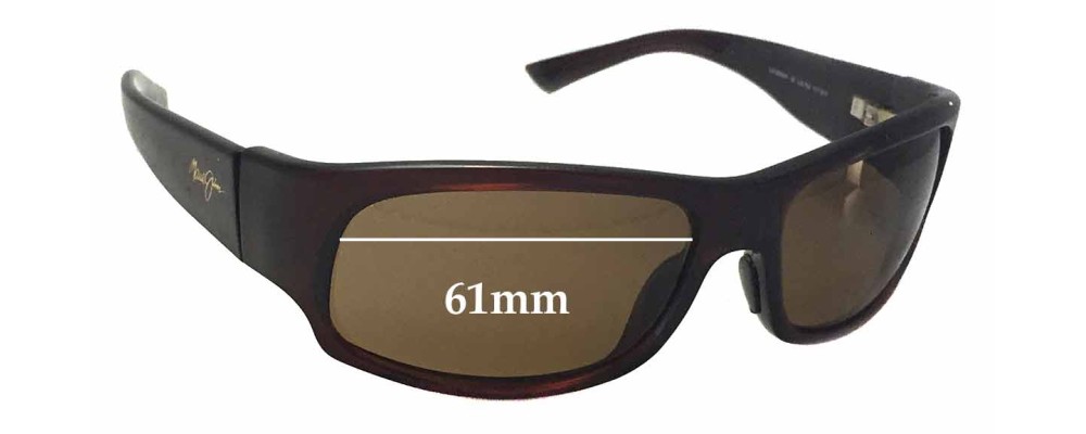 Sunglass Fix Replacement Lenses for Maui Jim MJ222 Longboard - 61mm Wide