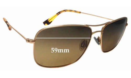 Sunglass Fix Replacement Lenses for Maui Jim MJ246 Wiki Wiki - 59mm Wide 