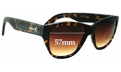 Sunglass Fix Replacement Lenses for Mimco Unknown Model - 57mm Wide 