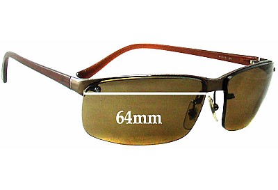 Unbranded Semi Rimless Replacement Lenses 64mm wide 