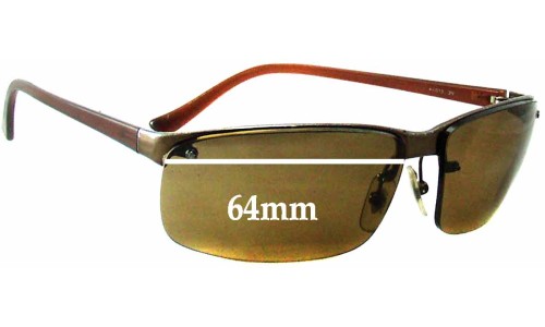 Sunglass Fix Replacement Lenses for Unbranded Semi Rimless - 64mm Wide 