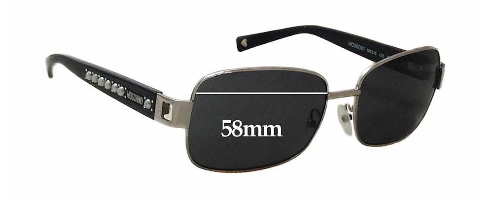 Moschino MO56001 Replacement Sunglass Lenses - 58mm wide