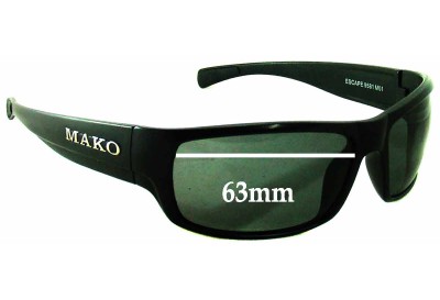Mako Escape 9581 Replacement Lenses 63mm wide 