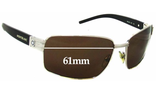 Sunglass Fix Replacement Lenses for Montblanc MB 36S - 61mm Wide 