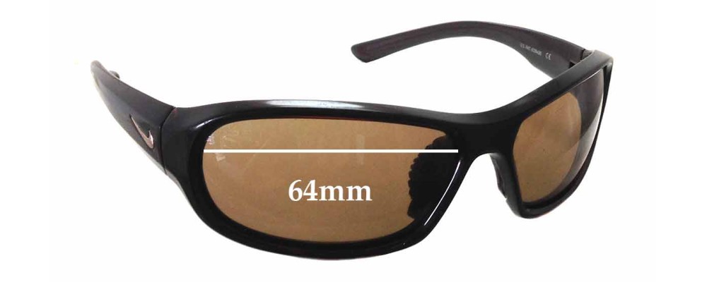 Sunglass Fix Replacement Lenses for Nike EV0531 Defiant - 64mm Wide