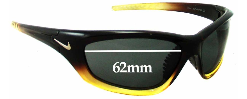 Sunglass Fix Replacement Lenses for Nike EV0251 Overpass - 62mm Wide