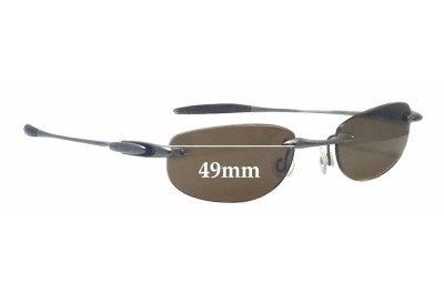 Oakley Rimless Replacement Sunglass Lenses - 49mm wide x 25mm tall 