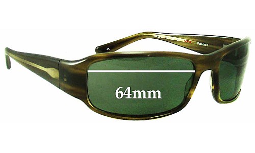 Sunglass Fix Replacement Lenses for Oliver Peoples Zed - 64mm Wide 