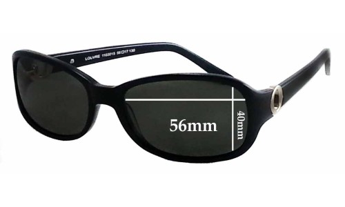 Sunglass Fix Verres de Remplacement pour Oroton Louvre - 40mm high - 56mm Wide Sunglass Fix Verres de Remplacement pour Oroton Louvre - 40mm high - 56mm Wide