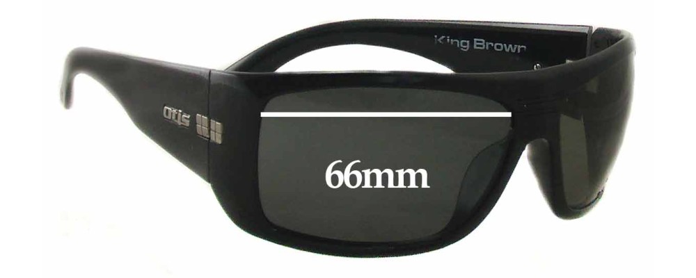 Sunglass Fix Replacement Lenses for Otis King Brown - 66mm Wide