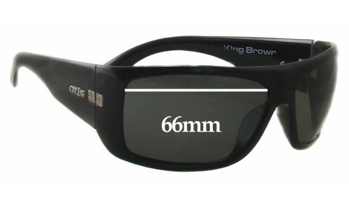 Sunglass Fix Replacement Lenses for Otis King Brown - 66mm Wide 