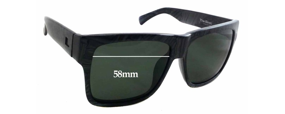 Sunglass Fix Replacement Lenses for Otis The Beat - 58mm Wide