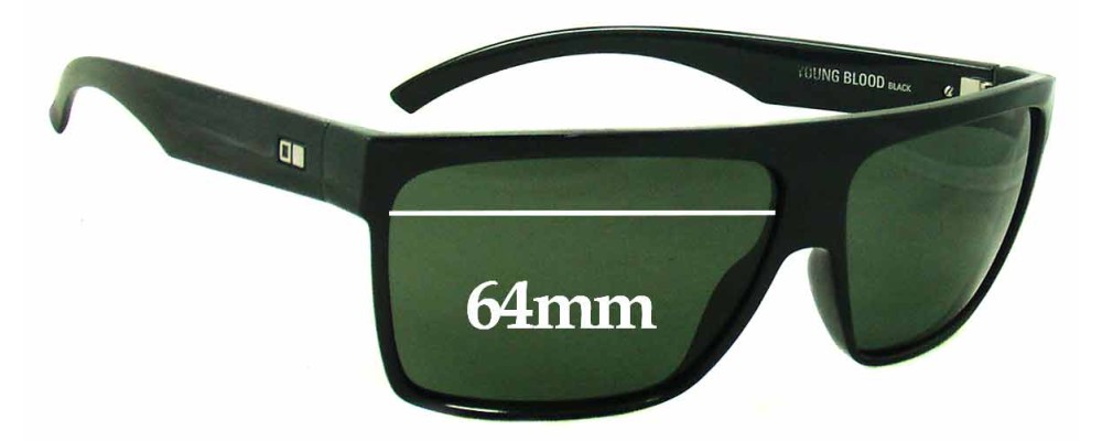 Sunglass Fix Replacement Lenses for Otis Young Blood - 64mm Wide