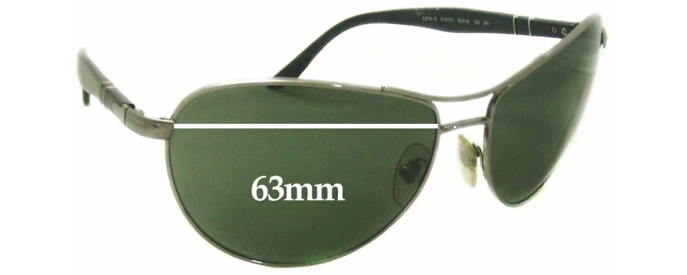 Sunglass Fix Replacement Lenses for Persol 2376 - 63mm Wide