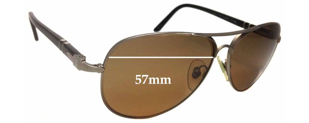 Sunglass Fix Replacement Lenses for Persol 2393-S - 57mm Wide