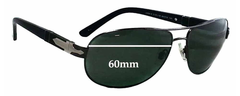Sunglass Fix Replacement Lenses for Persol 2484-S - 60mm Wide