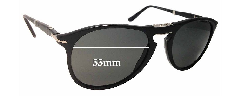 Sunglass Fix Replacement Lenses for Persol 9714-S - 55mm Wide