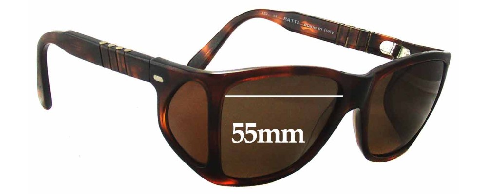 Sunglass Fix Replacement Lenses for Persol Ratti - 55mm Wide