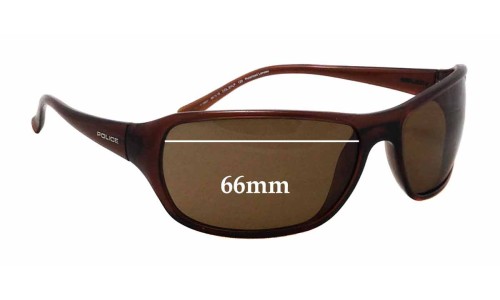 Sunglass Fix Replacement Lenses for Police S1669 - 66mm Wide 