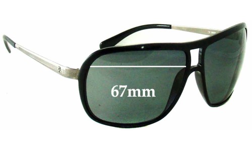 Sunglass Fix Replacement Lenses for Police S8291 - 67mm Wide 