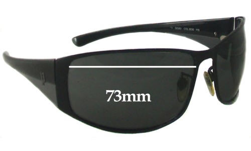 Sunglass Fix Replacement Lenses for Police S8363 - 73mm Wide 