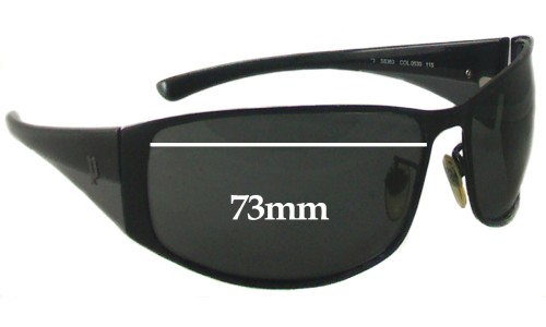 Sunglass Fix Lentes de Repuesto para Police S8363 - 73mm Wide 