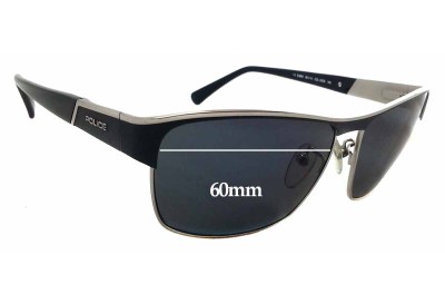 Police S8643 Verres de Remplacement 60mm wide 